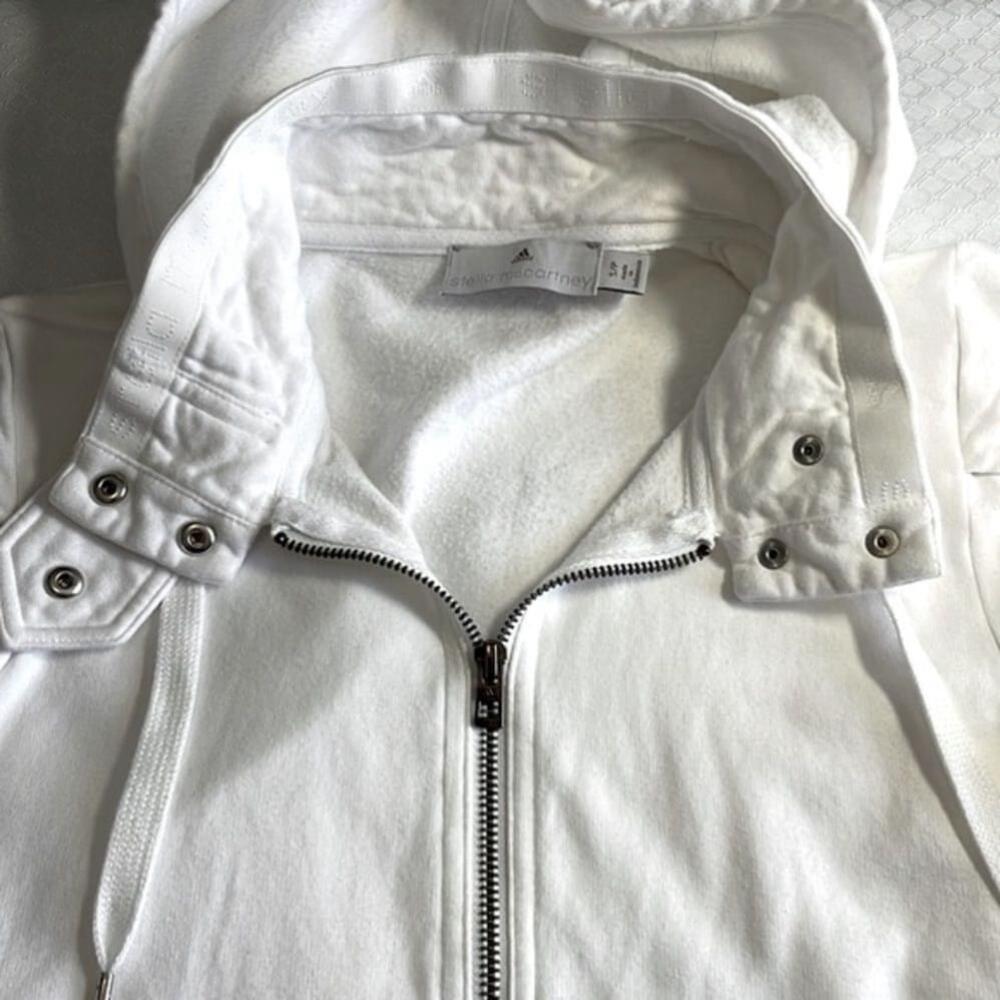 COPY - Adidas Stella McCartney White Full Zip Hoodie - Picture 4 of 9